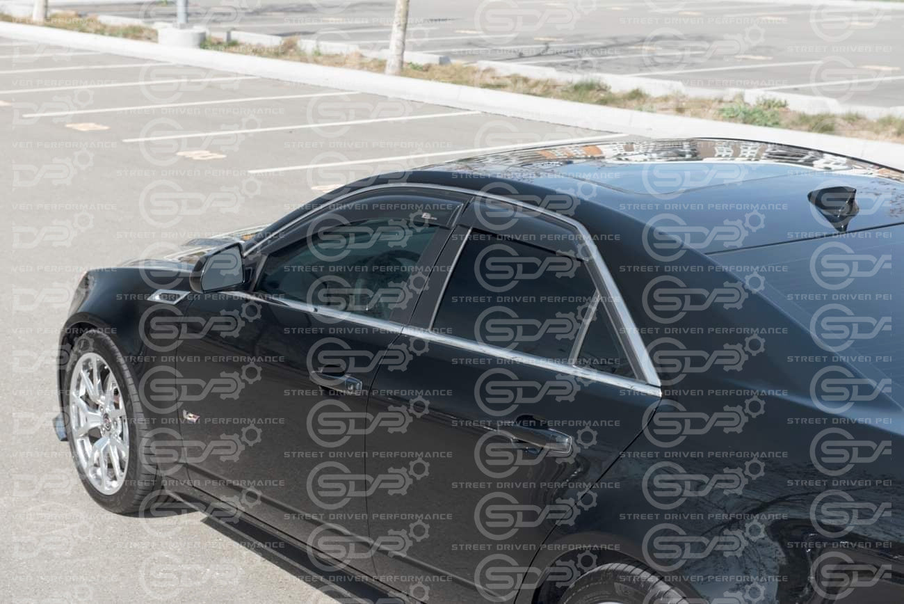 2008-2013 Cadillac CTS | Smoke Tinted Window Rain Deflectors Visors